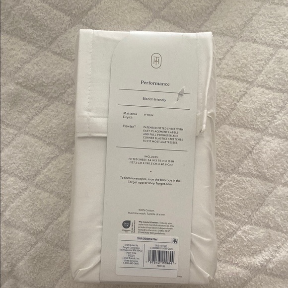 Threshold White Performance FULL Sheets for Ultimate Comfort - Picture 2 of 2